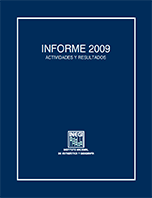 Imagen de la portada del Informe 2009 de Actividades y Resultados del INEGI