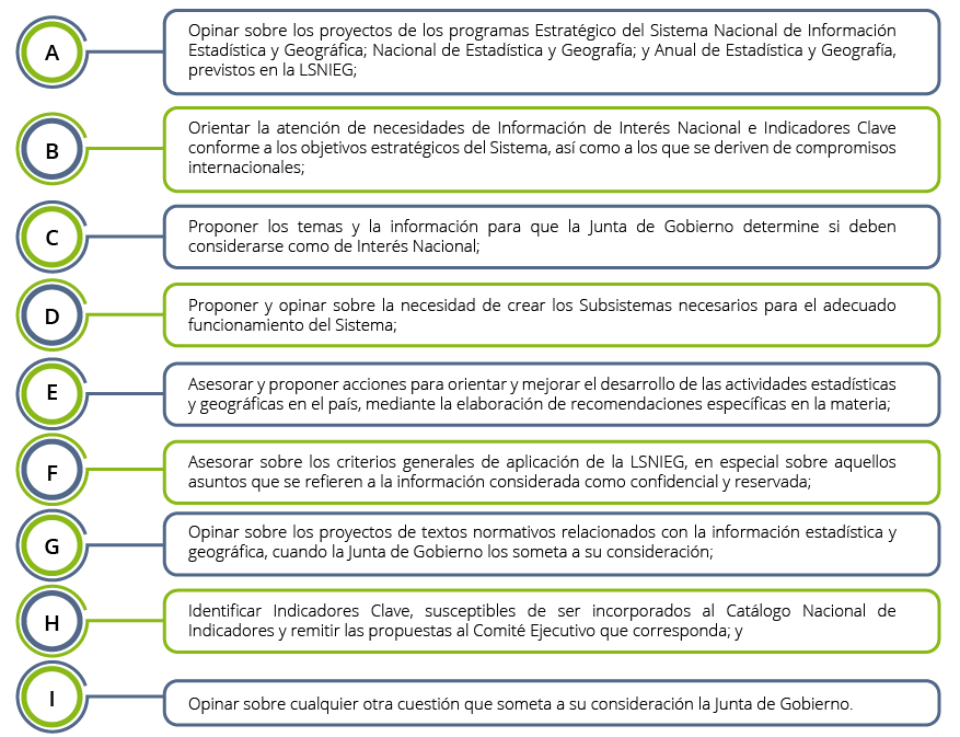 Se enlistan las Funciones del Consejo Consultivo Nacional